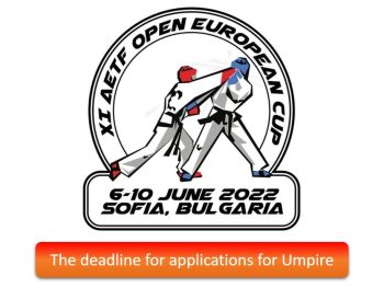 Events-XI Open European Cup 2022 -Umpire deadline