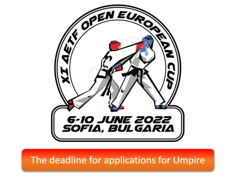 Events-XI Open European Cup 2022 -Umpire deadline